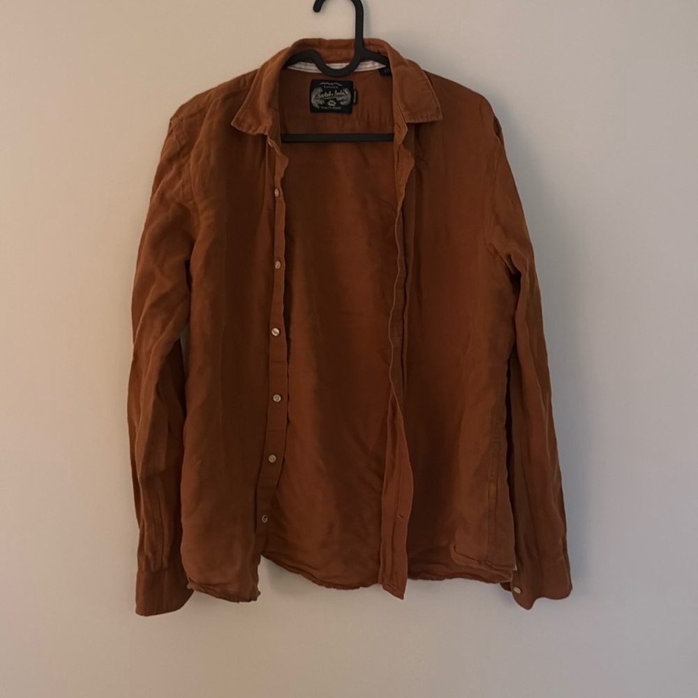 Scotch & Soda Orange Brown Relaxed fit Button Down Shirt